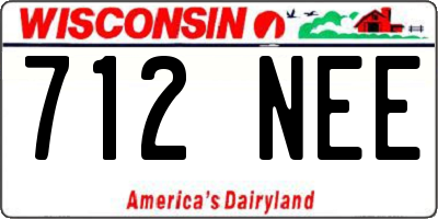 WI license plate 712NEE