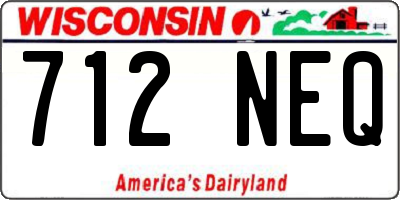 WI license plate 712NEQ
