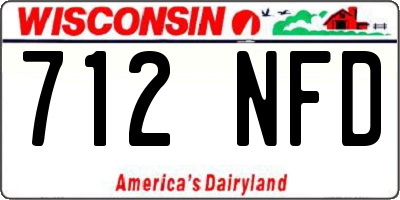 WI license plate 712NFD