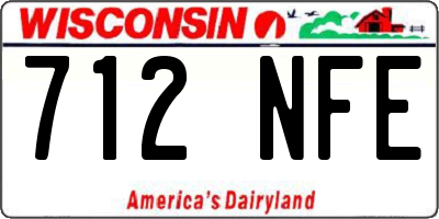 WI license plate 712NFE