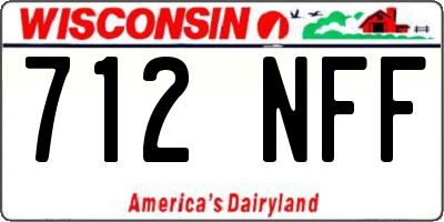 WI license plate 712NFF
