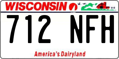 WI license plate 712NFH