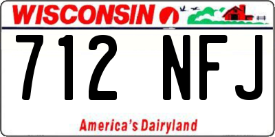 WI license plate 712NFJ