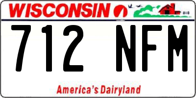 WI license plate 712NFM
