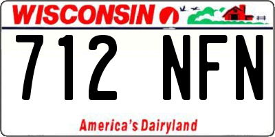 WI license plate 712NFN