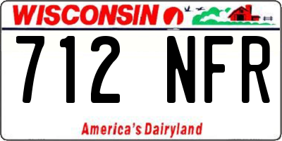 WI license plate 712NFR