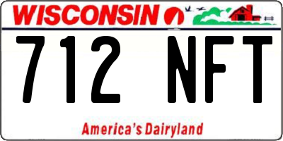 WI license plate 712NFT