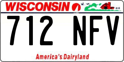 WI license plate 712NFV