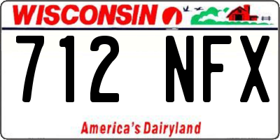 WI license plate 712NFX