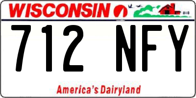 WI license plate 712NFY