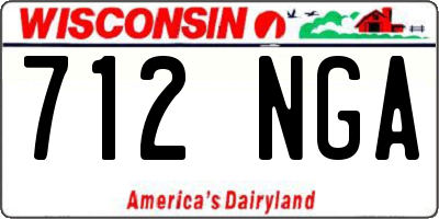 WI license plate 712NGA