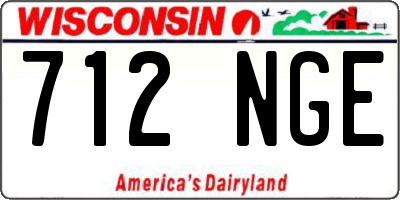 WI license plate 712NGE
