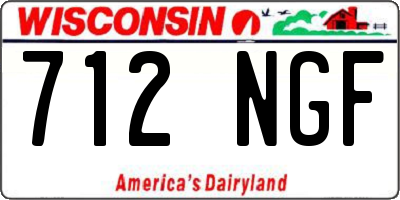 WI license plate 712NGF