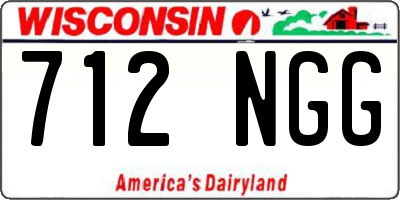 WI license plate 712NGG