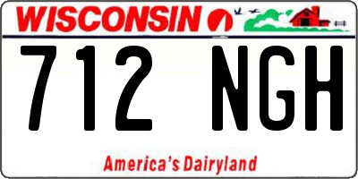 WI license plate 712NGH