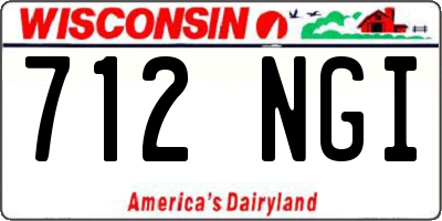 WI license plate 712NGI