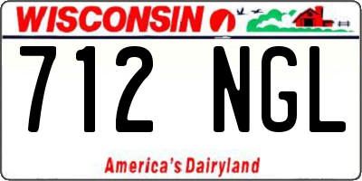 WI license plate 712NGL