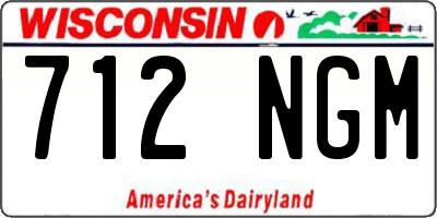 WI license plate 712NGM