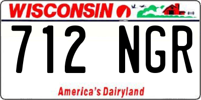 WI license plate 712NGR