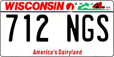 WI license plate 712NGS