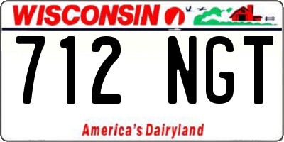 WI license plate 712NGT