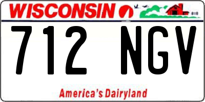 WI license plate 712NGV