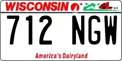 WI license plate 712NGW