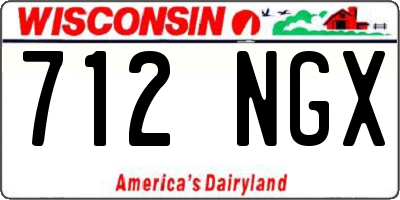WI license plate 712NGX