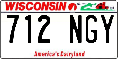 WI license plate 712NGY
