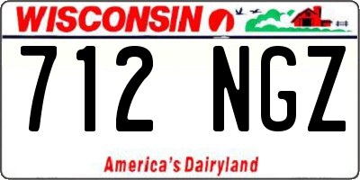WI license plate 712NGZ