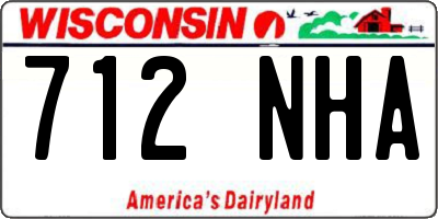WI license plate 712NHA
