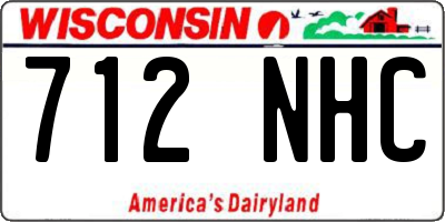 WI license plate 712NHC