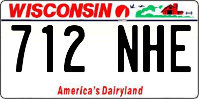 WI license plate 712NHE