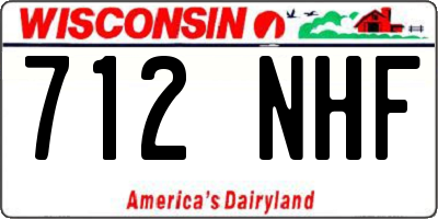 WI license plate 712NHF