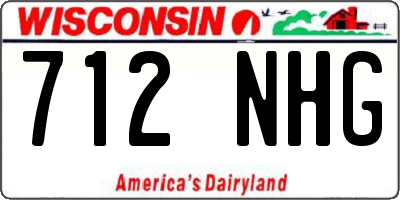 WI license plate 712NHG