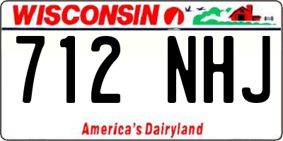 WI license plate 712NHJ