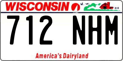 WI license plate 712NHM