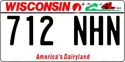 WI license plate 712NHN
