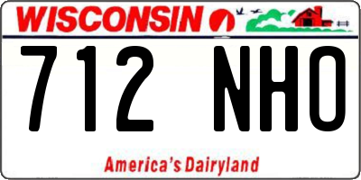 WI license plate 712NHO