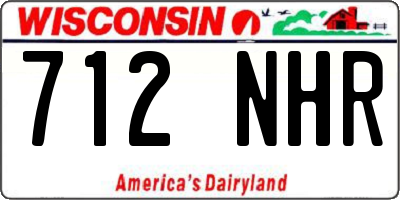 WI license plate 712NHR