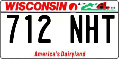 WI license plate 712NHT