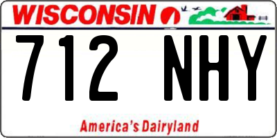 WI license plate 712NHY