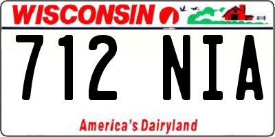 WI license plate 712NIA