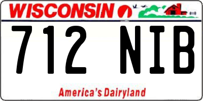 WI license plate 712NIB