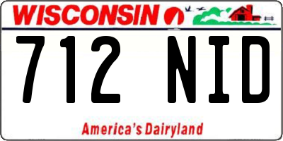 WI license plate 712NID