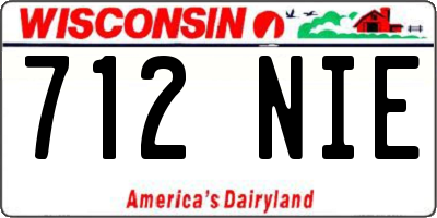 WI license plate 712NIE