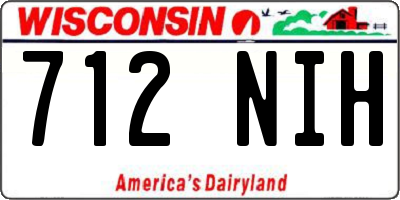WI license plate 712NIH