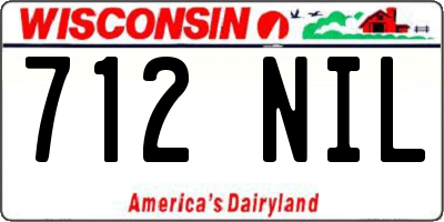 WI license plate 712NIL