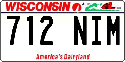 WI license plate 712NIM