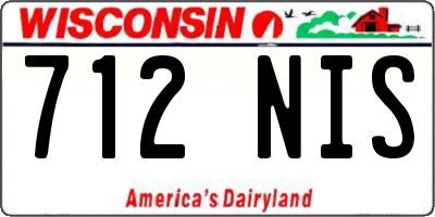 WI license plate 712NIS